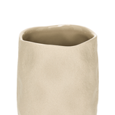 Copo Vaso Decorativo em Cerâmica Bege 12cm - Ela Decora